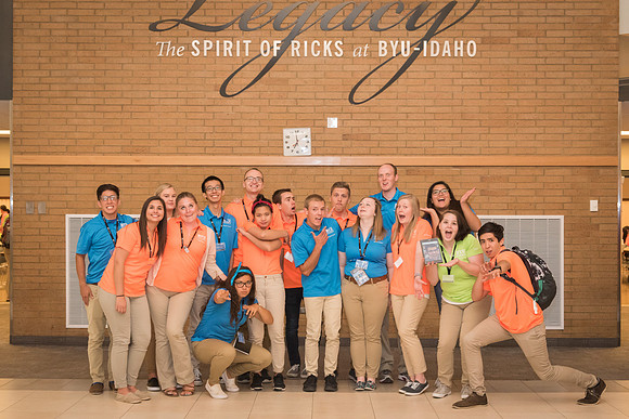 Student Support groups gather for a photo in Legacy Hall.