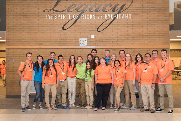 Student Support groups gather for a photo in Legacy Hall.