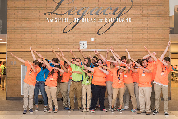 Student Support groups gather for a photo in Legacy Hall.
