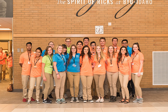 Student Support groups gather for a photo in Legacy Hall.