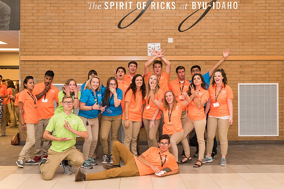 Student Support groups gather for a photo in Legacy Hall.