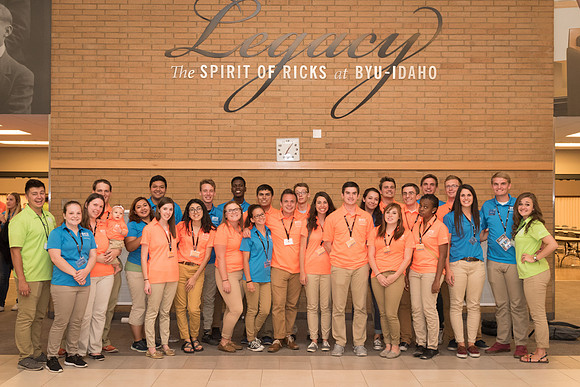 Student Support groups gather for a photo in Legacy Hall.