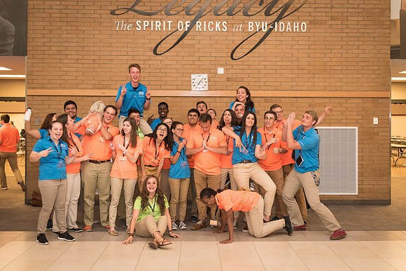 Student Support groups gather for a photo in Legacy Hall.