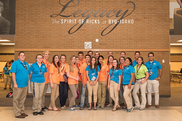 Student Support groups gather for a photo in Legacy Hall.