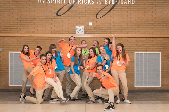 Student Support groups gather for a photo in Legacy Hall.