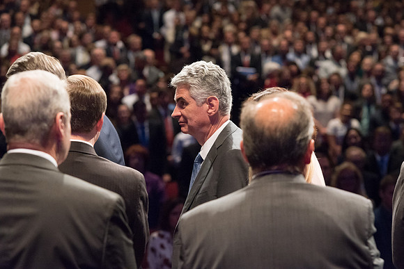 Bishop Causse attends the Inauguration.