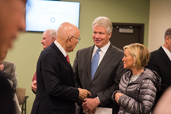 Former Presidents, General Authorities, Wives, and Presidents' families meet together post-Inauguration. (Pictured: Dallin H. Oaks)