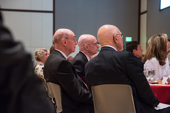 President Henry B. Eyring, President Henry J. Eyring and Dallin H. Oaks at the Inauguration Luncheon held in the MC Ballroom.