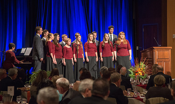 Vocal Union sings a musical number for the Inauguration Luncheon. Sept 19, 2017