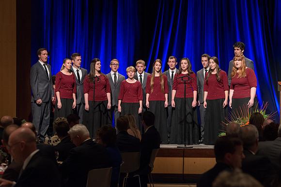 Vocal Union sings a musical number for the Inauguration Luncheon. Sept 19, 2017