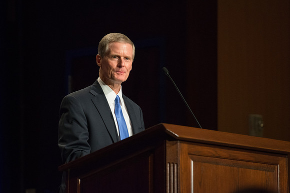 Elder Bednar pays tribute to Sister Kelly Eyring. Inauguration Luncheon. Sept 19, 2017