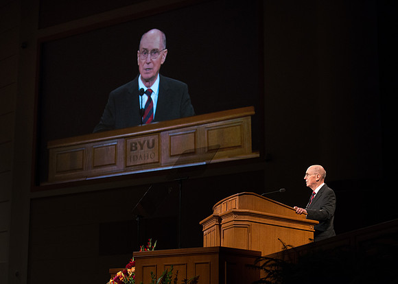 President Henry B. Eyring gives the concluding remarks. September 19, 2017