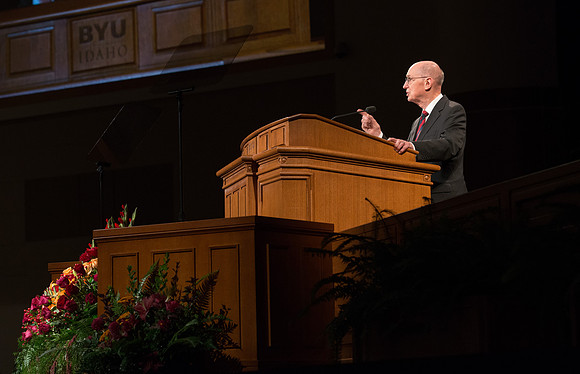 President Henry B. Eyring gives the concluding remarks. September 19, 2017