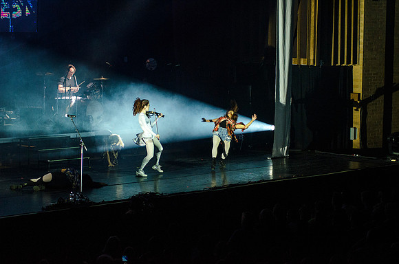 Lindsey Stirling at BYU-Idaho. A classically trained violinist from Gilbert, AZ, Lindsey has entered a futurist world of electronic big beats and animation, leaping through the music industry with ove