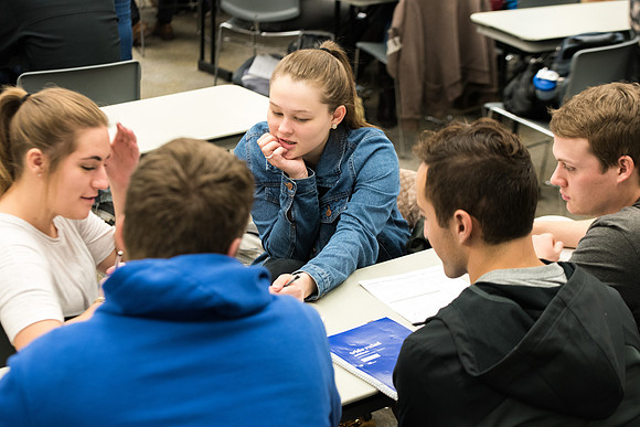 Todd Kelson teaches Biology students about Genetics and Molecular Biology.
