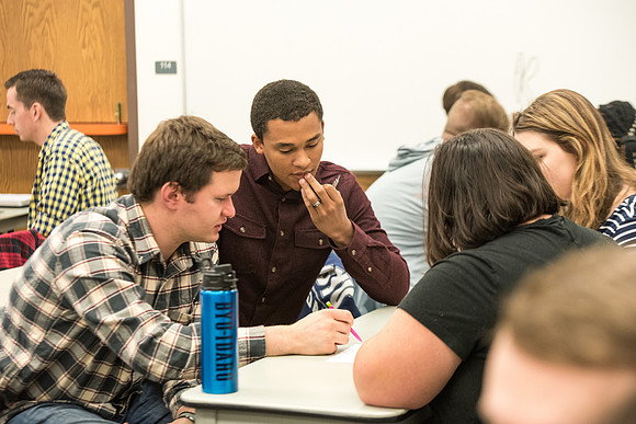 Todd Kelson teaches Biology students about Genetics and Molecular Biology.