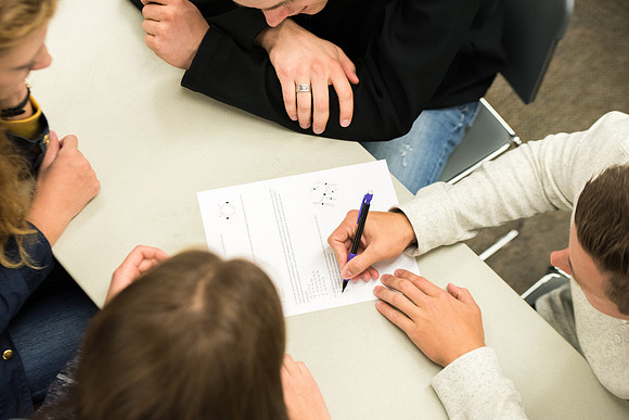 Todd Kelson teaches Biology students about Genetics and Molecular Biology.