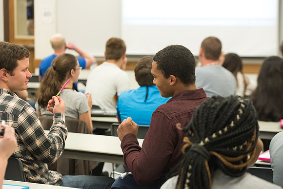 Todd Kelson teaches Biology students about Genetics and Molecular Biology.