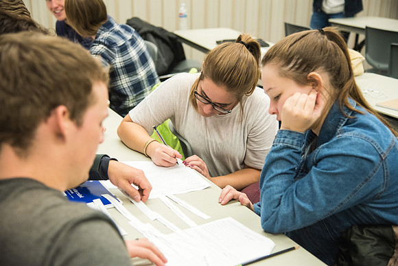 Todd Kelson teaches Biology students about Genetics and Molecular Biology.