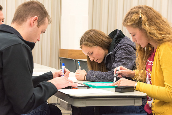Todd Kelson teaches Biology students about Genetics and Molecular Biology.