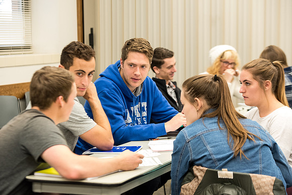 Todd Kelson teaches Biology students about Genetics and Molecular Biology.