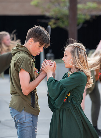 "Pan" performed by SALT Contemporary Dance, BYU-I, and the local community in the McKay library quad.