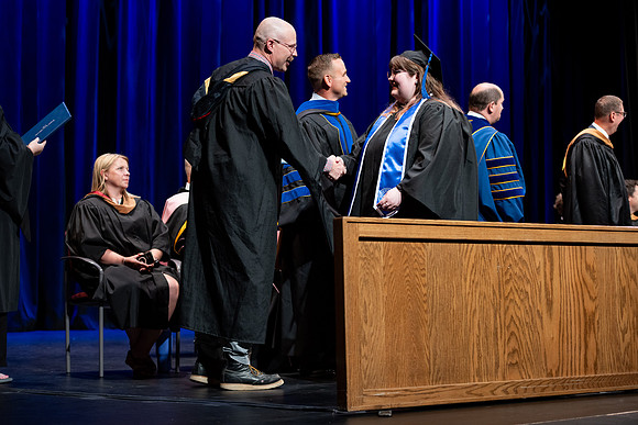 Graduates during convocation for the College of Performing and Visual Arts.