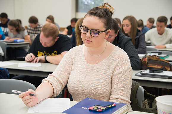 BYU-Idaho students at a Biology Class. Instructor Todd Kelson. Sept 2017