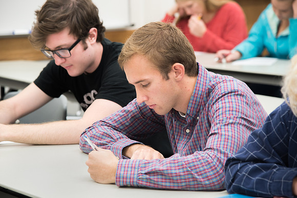BYU-Idaho students at a Biology Class. Instructor Todd Kelson. Sept 2017