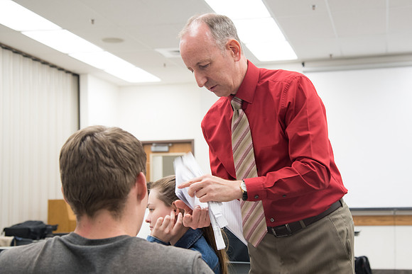 BYU-Idaho students at a Biology Class. Todd Kelson teaches about Genetics and Molecular Biology. Sept 2017
