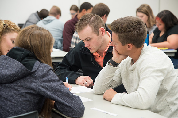 BYU-Idaho students at a Biology Class. Instructor Todd Kelson. Sept 2017