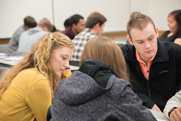 BYU-Idaho students at a Biology Class. Instructor Todd Kelson. Sept 2017