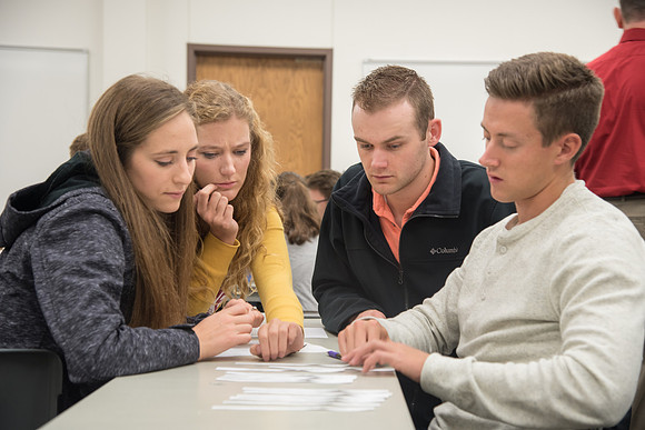 BYU-Idaho students at a Biology Class. Instructor Todd Kelson. Sept 2017