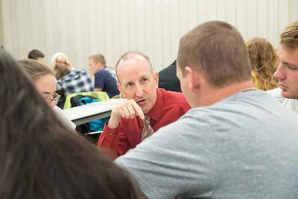 BYU-Idaho students at a Biology Class. Todd Kelson teaches about Genetics and Molecular Biology. Sept 2017