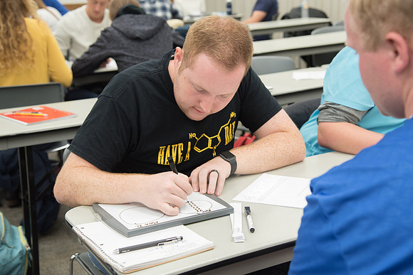 BYU-Idaho students at a Biology Class. Instructor Todd Kelson. Sept 2017