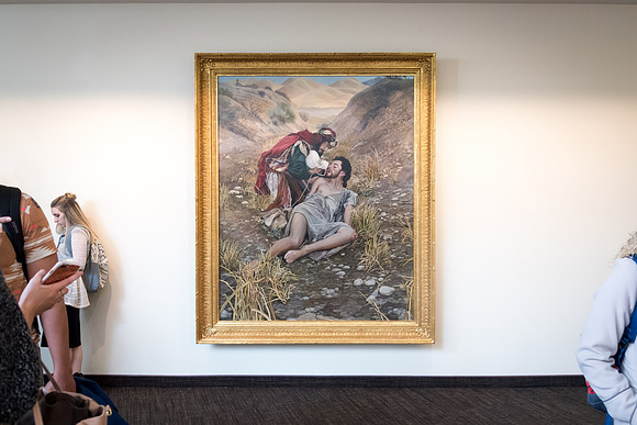New artwork hangs in the I-Center. 2017