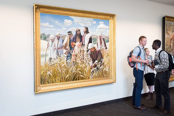 New artwork hangs in the I-Center. 2017