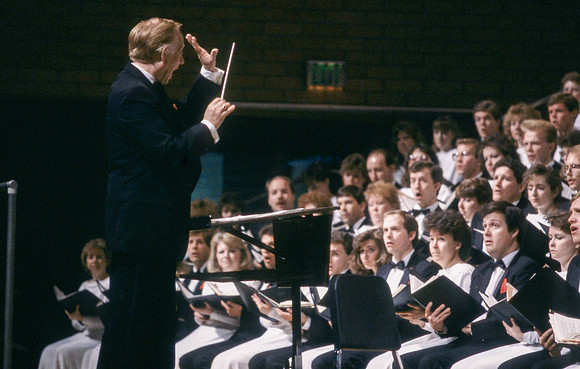 University Choir performing in the Barrus Concert Hall