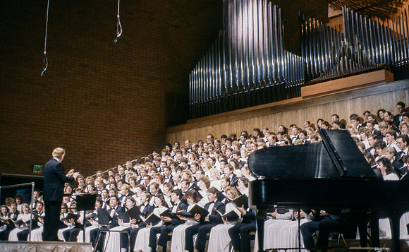 University Choir performing in the Barrus Concert Hall