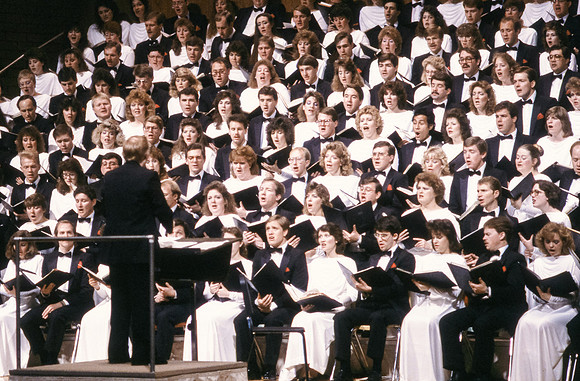University Choir performing in the Barrus Concert Hall