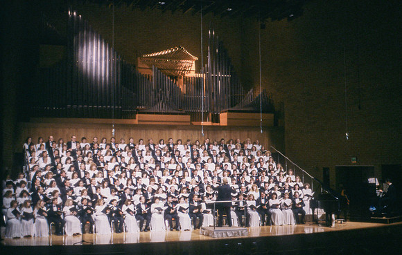 University Choir performing in the Barrus Concert Hall