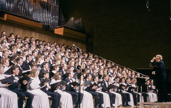 University Choir performing in the Barrus Concert Hall