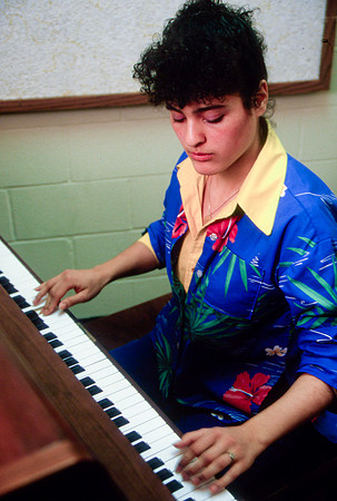 Students practicing their instruments