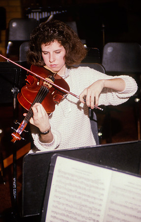 Students practicing their instruments