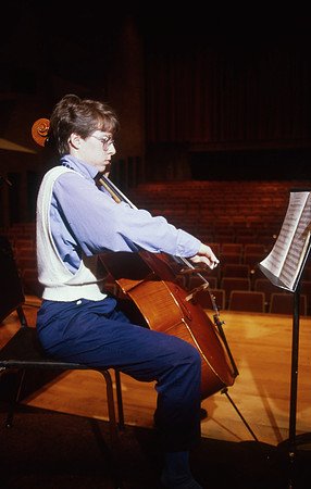 Students practicing their instruments