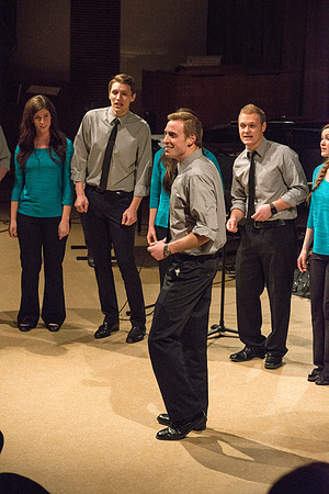 Brigham Young University-Idaho's Vocal Union perform a couple numbers at the Department of Music Showcase.
