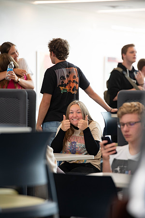 Freshman students at BYU-Idaho attend a lunch at the STC to commemrate their time at Freshman Connection.