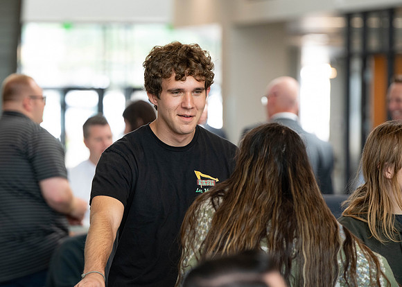 Freshman students at BYU-Idaho attend a lunch at the STC to commemrate their time at Freshman Connection.