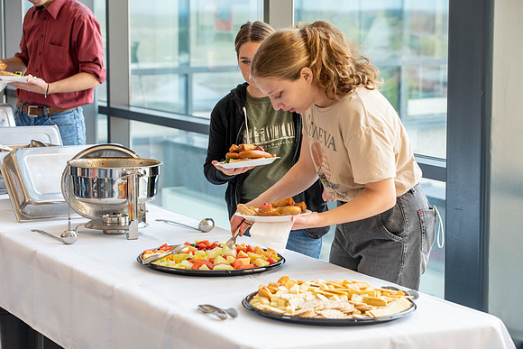 Freshman students at BYU-Idaho attend a lunch at the STC to commemrate their time at Freshman Connection.