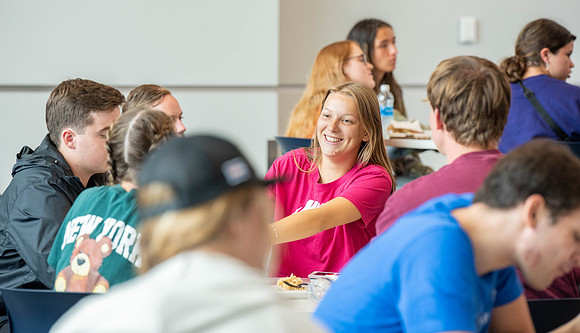 Freshman students at BYU-Idaho attend a lunch at the STC to commemrate their time at Freshman Connection.